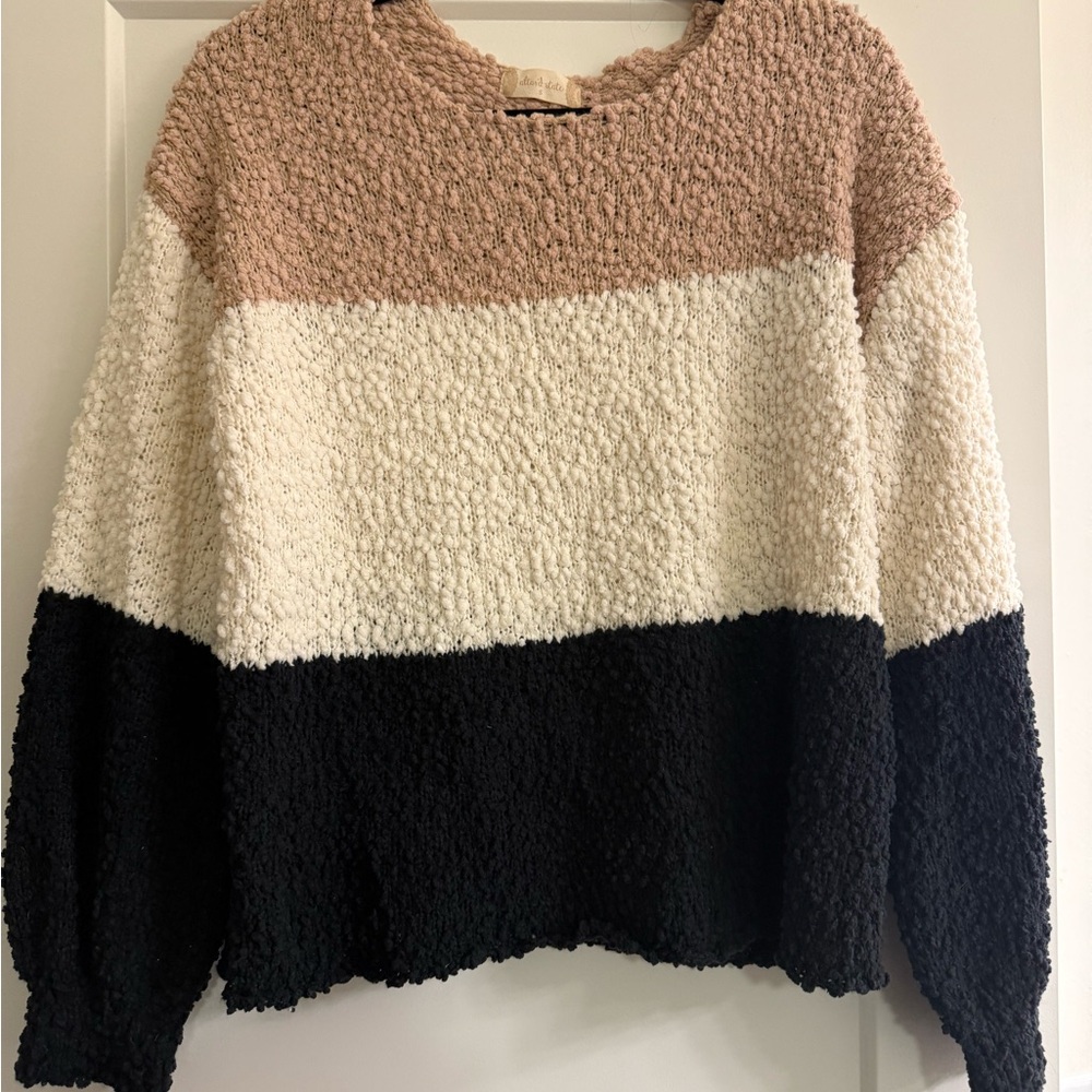 Altar'd State Tri-Color Cozy Sweater
